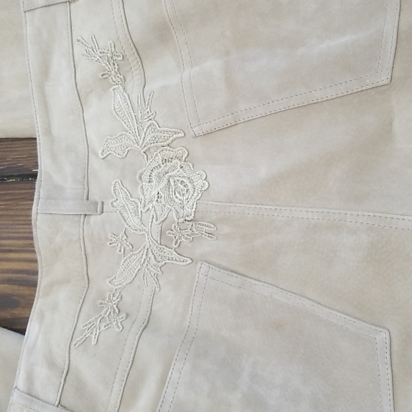 Vintage Suede Leather Pantsuit Set Size 10 - Picture 10 of 14